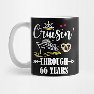 Cruising Through 66 Years Family 66th Anniversary Cruise Couple Mug